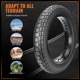 WINFAVO Fat Tire Set for Electric Bike: 2 Pack 20x4.0 Inch Puncture Protection Folding Replacement E-Bike Tire, All-Terrain Wear-Resistant Snow & Mountain Bicycle Tire for Street/Trail/Off-Road Riding