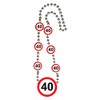 Collana con segnale stradale 40 anni