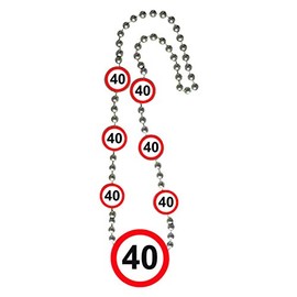 Collana con segnale stradale 40 anni
