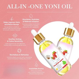 Feminine Wash & Yoni Oil & Yoni Soap Set for Women, Yoni Wash for Ph Balance Remove Odor Moisturizing, 1 Fl.Oz Feminine Oil & 5.07 Fl.Oz Wash 3.53 Oz Peach Yoni Soap - Color: strawberry 01