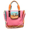 LOEM color block ivy pink lock shoulder Bag Handbag pockets