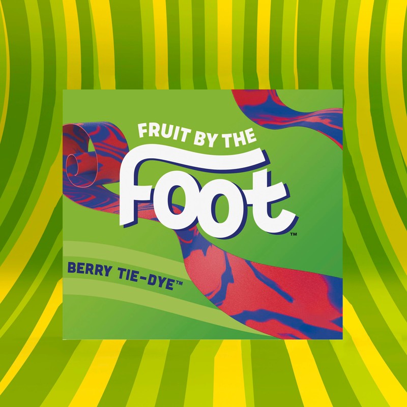 Fruit by the Foot Fruit Flavored Snacks, Berry Tie-Dye, 4.5