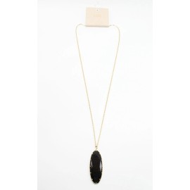 Nordstrom 14th & Union Gold Necklace with Black Stone Pendant from Nordstrom Rack #N2740