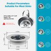 Hibbent 2 Pack 3 in 1 Kitchen Sink Drain Strainer,