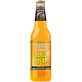 Saranac World Famous Hand-Crafted Orange Cream Soda Soft Drink, 12 oz Glass Bottles (12 Pack)