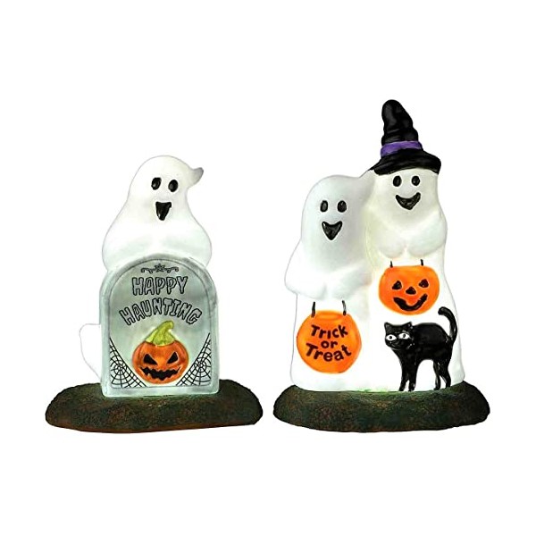 Lemax Spooky Town Happy Halloween Ghosts, Set of 2 #24934