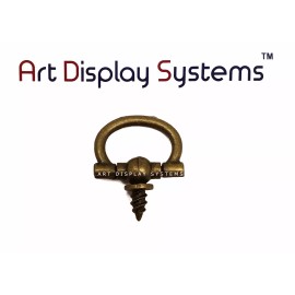 Art Display Systems Small Antique Brass Oval Decorative Hook–Pro Quality–15 Pack
