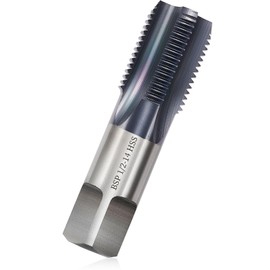 Litorange BSP Pipe Tap, 4340 Steel Threader with ALCRN Coating, 1/2'' BSP Tap, Hand Threading Plumbing Tap Set for Accurate Threads, Assorted Plumbers DIY Thread Cutting Tools