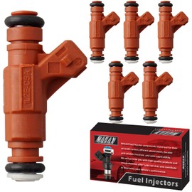 MACAX Set of 6 Fuel Injectors 1L2Z9F593CA FJ442 Replacement Compatible with Ford Explorer Mercury Mountaineer 2002-2003 4.0L V6 - Replaces CM4966 822-11139 800-1449N 0280156028