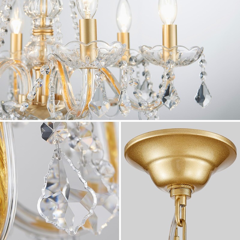 Crystal Chandelier Light Fixture, Modern K9 Crystal Chandeliers for Dining