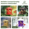 Bird Metal Deer Design Wild Bird Hopper Feeder With 4