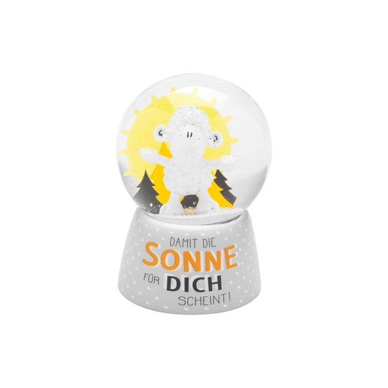 Sheepworld Dream globe motif sun, snow globe, glass, polyresin, motif