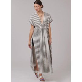 New Look UN6795A Misses' V-Neckline Caftan Sewing Pattern Packet, Design Code N6795, Sizes S-M-L-XL-XXL