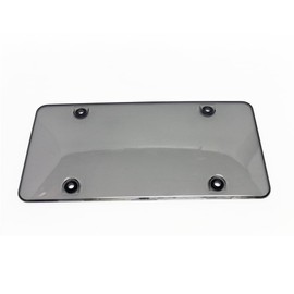 Racingbees Car Concave License Plate Cover Multi Color (1 Set of 2 Pcs, Smoke)