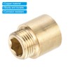 PATIKIL Shower Head Extension Arm, 2 Pack Brass G1/2 Male