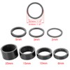 X AUTOHAUX 7pcs Headset Spacer Carbon Fiber Handlebar Stem Spacers