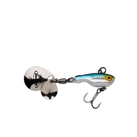 Berkley Pulse Spintail, Jig Lure with Spinner Blade & Berkley Fusion Treble Hook - Long Casting Hard Bait for Perch, Trout, Pike, Unisex,Blue Silver Glitter, 5g | 50mm