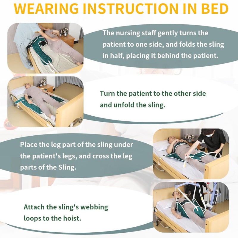 EZ Assistive Patient Lift Transfer Sling for Senior Toileting,SWL 500lbs,with