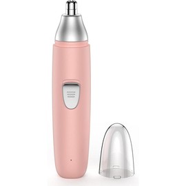 Nose Hair Trimmer, Professional Painless Eyebrow & Facial Hair Trimmer Powerful Motor and Dual-Edge Blades for Smoother Cutting (Pink) springtok - Colour: Pink