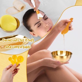 Kit de 50 piezas para esteticista, kit de spa facial con tazones para mezclar, brochas, esponjas, diademas y juego de herramientas faciales para uso doméstico y profesional.