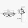 Bamyli 2-Piece Round Sink Overflow Kit, 250mm PP Tube, White,