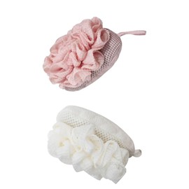 Evohdah Duschschwamm Körper Badeschwamm Sanfter Luffaschwamm Wiederverwendbar Peeling Schwamm Dusche Körperbürste für Kinder Loofah Sponge Bath Shower for Adult RosaWeiss