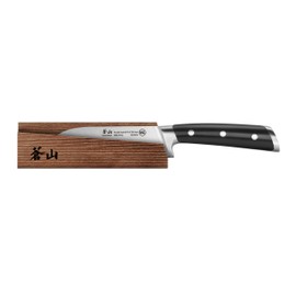 Cangshan TS Series 1020823 Swedish Sandvik 14C28N Steel Forged 5-Inch Santoku Knife and Wood Sheath Set