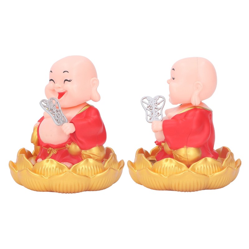 Nodding Smiling Buddha Maitreya Automatic Laughing Car Dashboard Solar Buddha