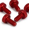 PrecisionGeek® M6 × 10 mm Thumb Screws – Red Anodised