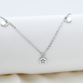 AINUOSHI Choker Necklace 925 Sterling Silver Women's Necklace Jewellery Gifts for Mum Birthday Mother's Day Gift Valentine's Day, Sterling Silver