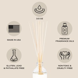 Sweet Water Decor Warm and Cozy Reed Diffuser Set - Orange, Cinnamon, Clove, and Pine Fall and Winter Scented Diffuser - Scent Diffusers for Home, Long Lasting Fragrance, Made in the USA