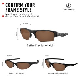ThunderClap Polycarbonate Lenses Replacement for Oakley Flak Jacket XLJ Sunglasses - Fired Brick Anti-Fog