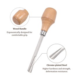 Kozelo Wood Carving Knife - [9mm] 45# Carbon Steel Chisel Half-round Head Engraving Cutting Blade Wood Handle Whittling knives for Woodworking Sculpture Use, 5" Long