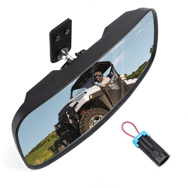 KEMIMOTO Rear View Mirror Compatible with Polaris Ranger 500 570 900 XP 1000 XP/Crew 2017-2023 with Factory Drop Down Mounting Tab, UTV Panoramic Mirror OEM#2879969