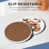 Cute Mushroom Drink Coasters with Holder,Ceramic Coasters for Tables, Cork