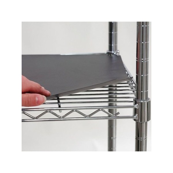 Shelf Liner, 60 x 18 in., Black, PK4
