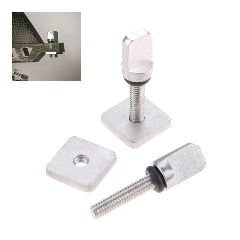 2pcs Stainless Steel Fin Screw Fin Screw Plate Set Nut