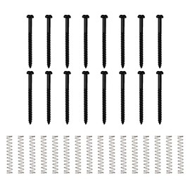 32Pcs Yootones Bass Pickup Mounting Screws Springs Compatible with P Bass Jazz Bass or P90 Pickups (Black)