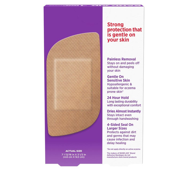 Band-Aid Brand Adhesive Bandages for Sensitive Skin, Hypoallergenic First Aid