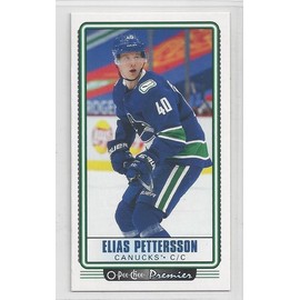 2021-22 O-Pee-Chee Premier Hockey Mini Tallboys #P30 Elias Pettersson Hockey Card Vancouver