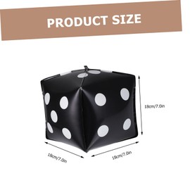Abaodam 10pcs Jumbo Dice Foil Balloons Theme Party Decorations Creative Cube Design for Birthdays and Gatherings Aluminum Material -sealing