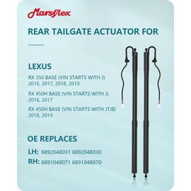 Marsflex Liftgate Actuator Compatible with 2016-2019 Lexus RX350 RX450h 3.5L Electric Rear Hatch Lift Struts 1 Pair, 2Pcs Trunk Tailgate Power Shock Support Replacement 6892048030 6891048070