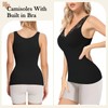 Women's Cami with Built in Bra Padded Tummy Control Compression