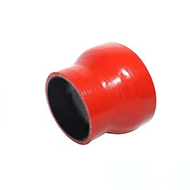 TMKOOL 4-Ply Reinforced High Temperature 3" to 3.75" ID Silicone Hose Reducer Coupler 3 Inch Length (RED, 3"-3.75")