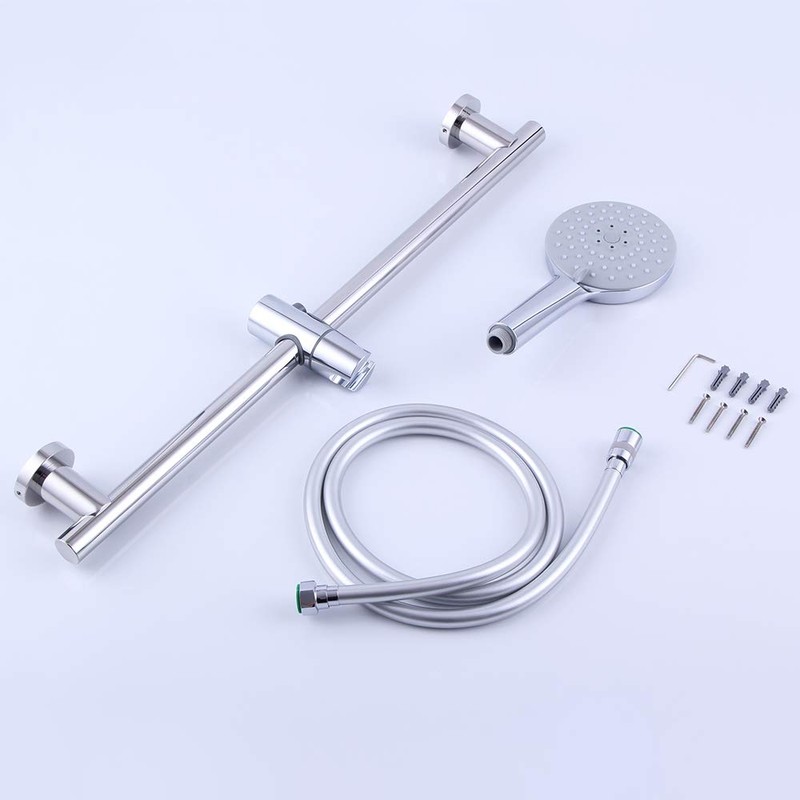 kimzcn Shower Slide Bar with three Function Massaging Hand Shower