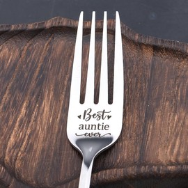 Best Auntie Ever Gifts for Aunt Auntie Fork Gift for Aunty Auntie Mothers Day Gifts for Auntie Aunty Birthday Gifts for Women Aunt Aunty Gifts from Niece Nephew Best Auntie Gifts for Aunt Forks
