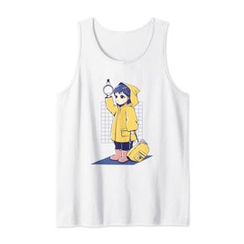Anime Girl Raincoat Rain Backpack Bus Japanese Tank Top
