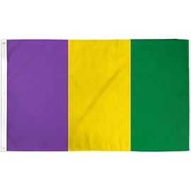 Mardi Gras Plain Flag 3x5ft Poly