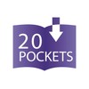 Recycology DCF442A Display Book Wing with 20 Pockets - Black