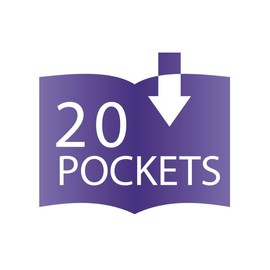 Recycology DCF442A Display Book Wing with 20 Pockets - Black